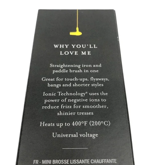 Drybar The Baby Brush Crush Heated Straightening Brush Travel Hair Straightener - Picture 9 of 10